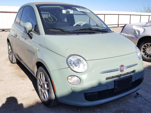 3C3CFFDR8CT340645 - 2012 FIAT 500 POP GREEN photo 1