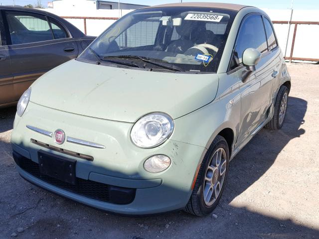 3C3CFFDR8CT340645 - 2012 FIAT 500 POP GREEN photo 2