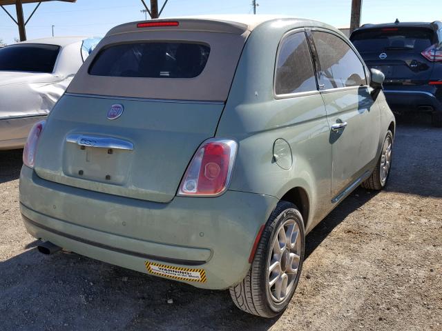 3C3CFFDR8CT340645 - 2012 FIAT 500 POP GREEN photo 4