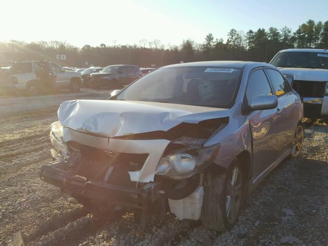 1NXBE40EX9Z003776 - 2009 TOYOTA COROLLA XR SILVER photo 2