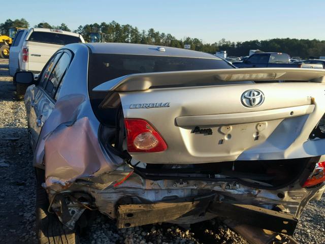 1NXBE40EX9Z003776 - 2009 TOYOTA COROLLA XR SILVER photo 9