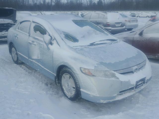 JHMFA36247S026373 - 2007 HONDA CIVIC HYBR SILVER photo 1