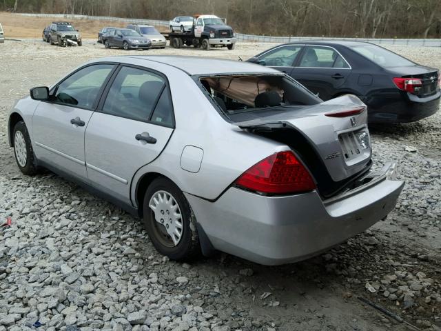 1HGCM56187A013373 - 2007 HONDA ACCORD VAL SILVER photo 3