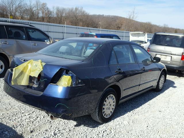 1HGCM56126A165521 - 2006 HONDA ACCORD VAL BLUE photo 4