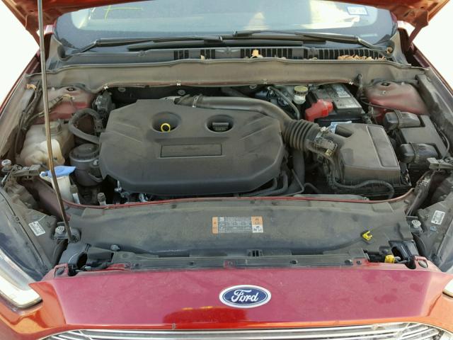 3FA6P0K96DR267091 - 2013 FORD FUSION TIT RED photo 7