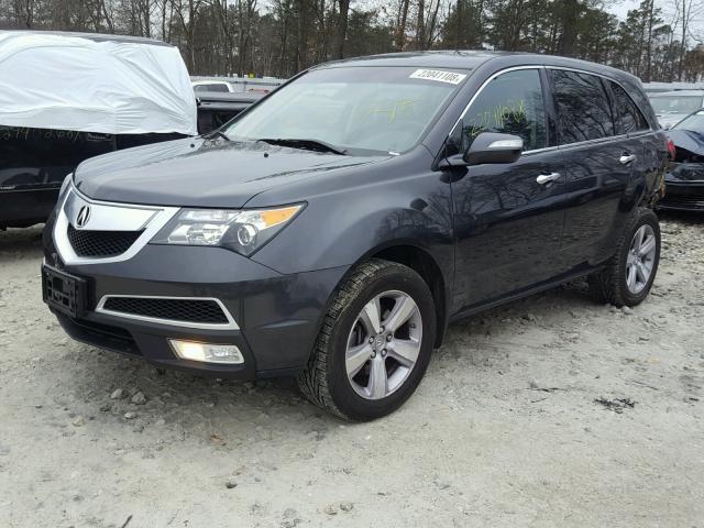 2HNYD2H37DH517454 - 2013 ACURA MDX TECHNO BLACK photo 2