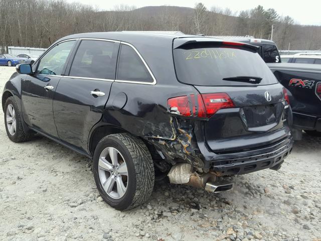 2HNYD2H37DH517454 - 2013 ACURA MDX TECHNO BLACK photo 3