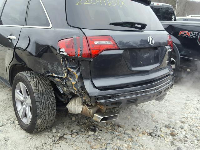 2HNYD2H37DH517454 - 2013 ACURA MDX TECHNO BLACK photo 9