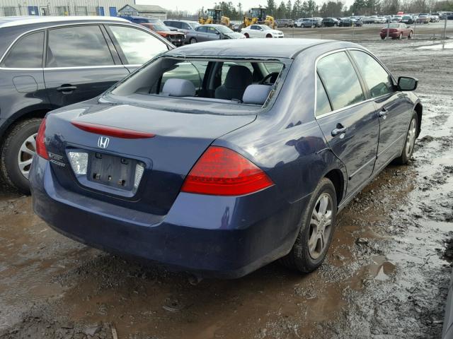 1HGCM563X6A139606 - 2006 HONDA ACCORD SE BLUE photo 4