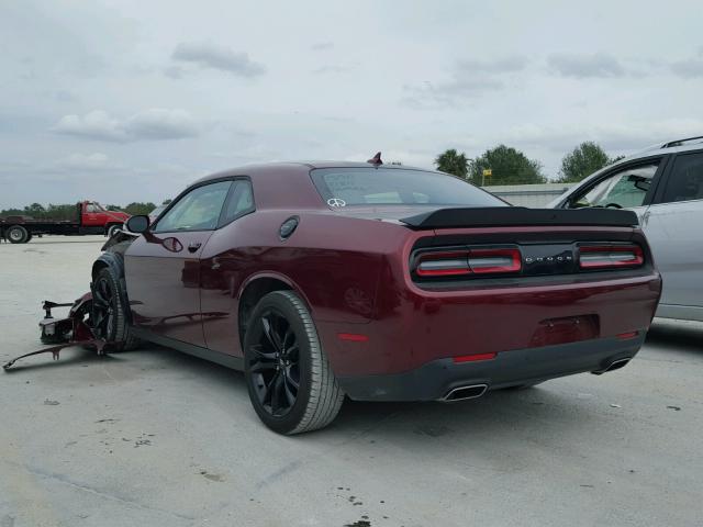 2C3CDZAG7HH592039 - 2017 DODGE CHALLENGER MAROON photo 3