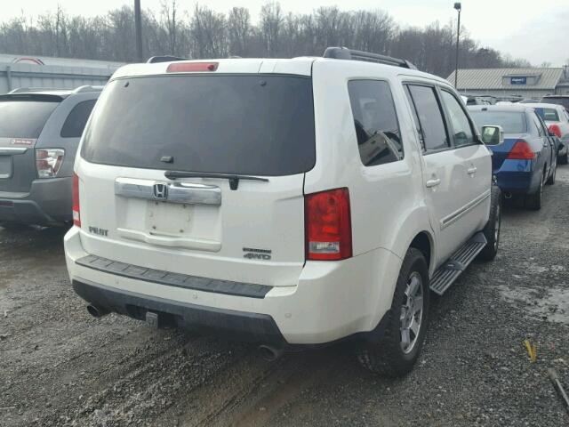 5FNYF4H90BB025853 - 2011 HONDA PILOT TOUR WHITE photo 4