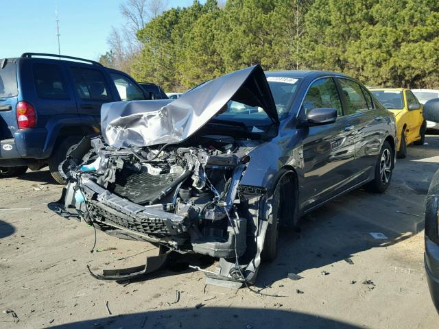 1HGCR2F39GA183730 - 2016 HONDA ACCORD LX GRAY photo 2