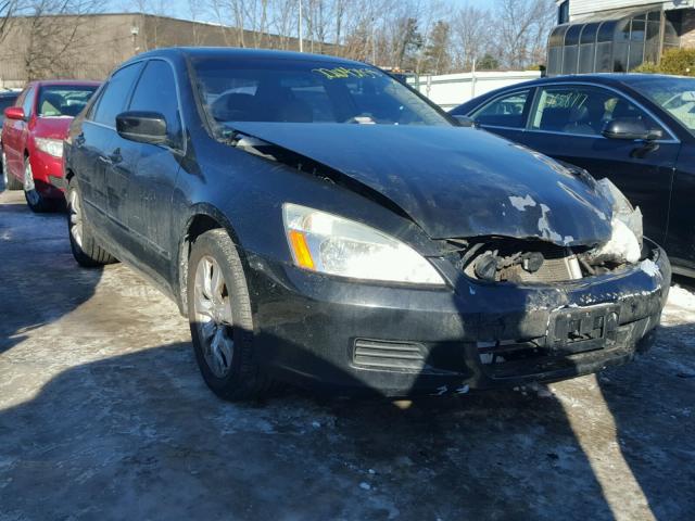 1HGCM56857A193814 - 2007 HONDA ACCORD EX BLACK photo 1