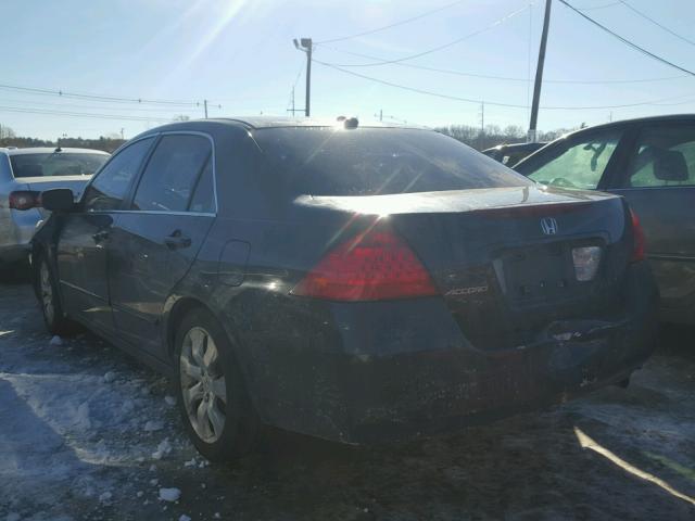 1HGCM56857A193814 - 2007 HONDA ACCORD EX BLACK photo 3