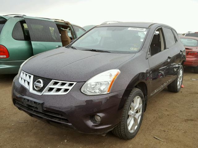 JN8AS5MV1BW300295 - 2011 NISSAN ROGUE S PURPLE photo 2