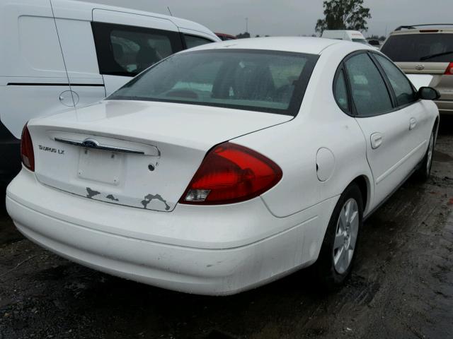 1FAFP52U11G191137 - 2001 FORD TAURUS LX WHITE photo 4