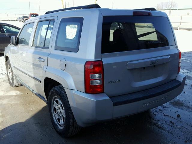 1J4NF2GB9AD548946 - 2010 JEEP PATRIOT SP SILVER photo 3