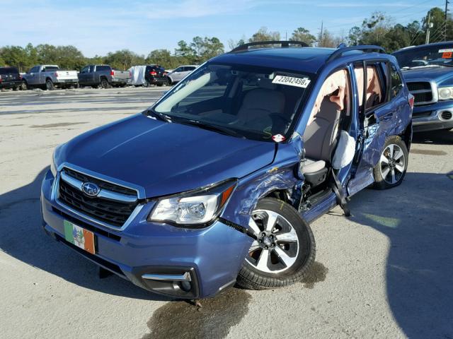 JF2SJAGC4HH528697 - 2017 SUBARU FORESTER 2 BLUE photo 2