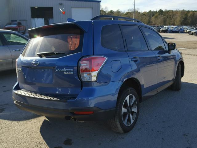 JF2SJAGC4HH528697 - 2017 SUBARU FORESTER 2 BLUE photo 4