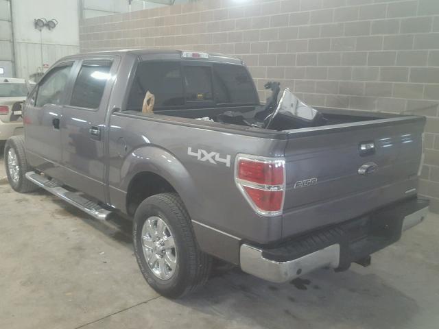 1FTFW1EF2EKF22734 - 2014 FORD F150 SUPER GRAY photo 3