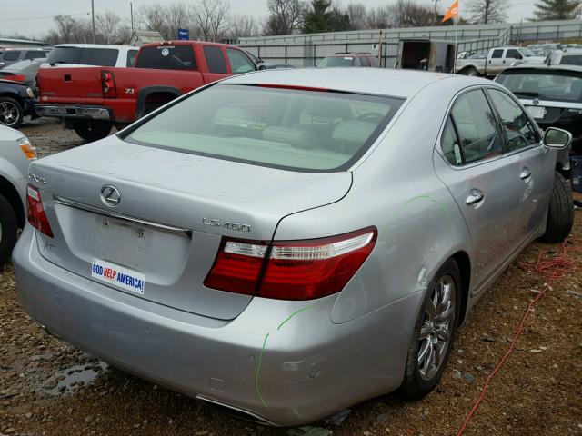 JTHBL46F985067728 - 2008 LEXUS LS 460 SILVER photo 4