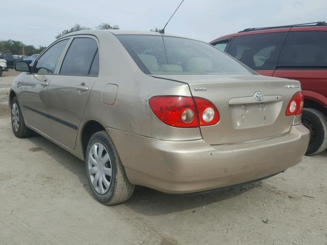 2T1BR32E17C765422 - 2007 TOYOTA COROLLA CE BEIGE photo 3