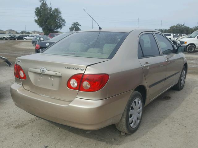 2T1BR32E17C765422 - 2007 TOYOTA COROLLA CE BEIGE photo 4