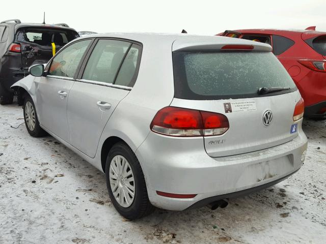 WVWDA7AJ8BW264758 - 2011 VOLKSWAGEN GOLF SILVER photo 3