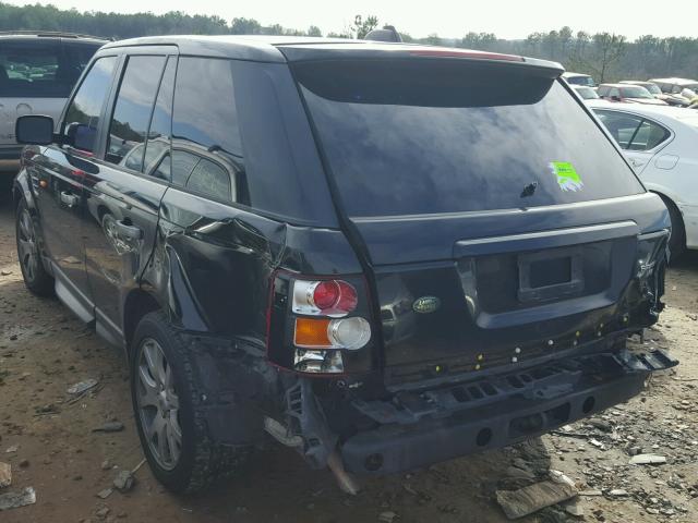 SALSF25458A125752 - 2008 LAND ROVER RANGE ROVE BLACK photo 3