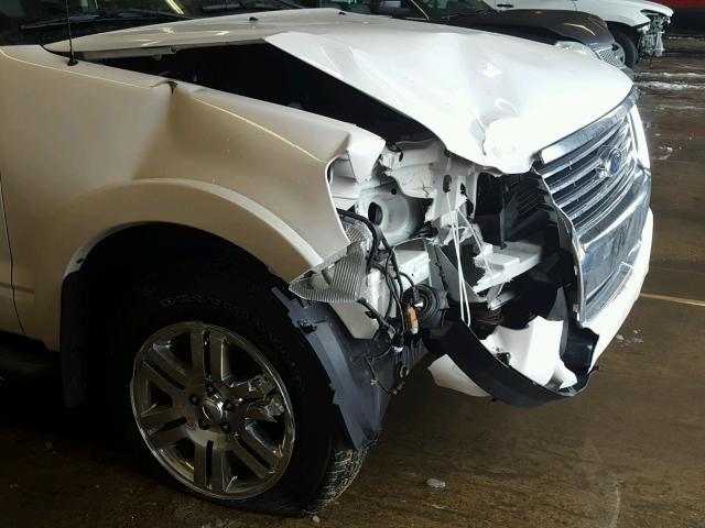 1FMEU7FE9AUA03717 - 2010 FORD EXPLORER L WHITE photo 9