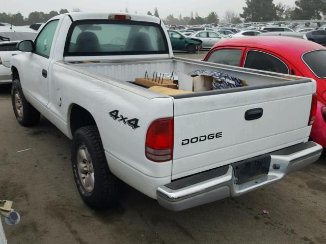 1D7GG46X03S161274 - 2003 DODGE DAKOTA SLT WHITE photo 3