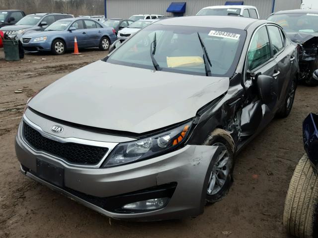 5XXGM4A76DG235917 - 2013 KIA OPTIMA LX GRAY photo 2