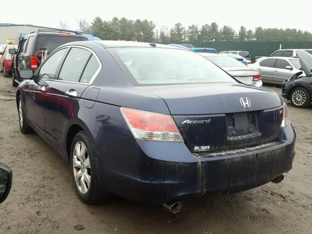 1HGCP368X8A088084 - 2008 HONDA ACCORD EXL BLUE photo 3