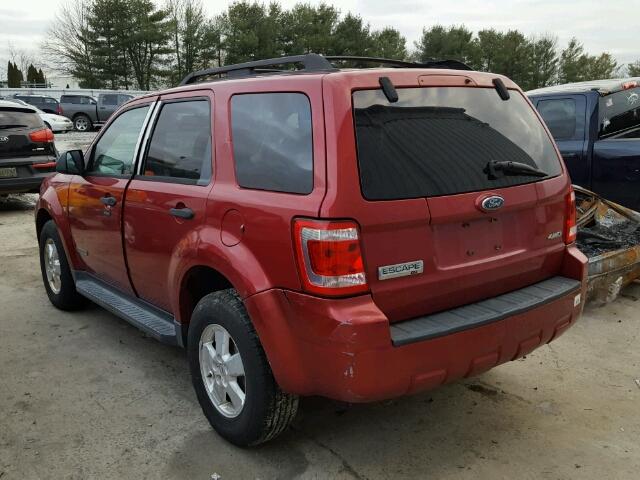 1FMCU93Z88KA21593 - 2008 FORD ESCAPE XLT MAROON photo 3