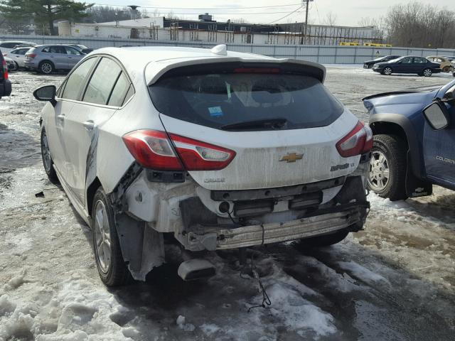 3G1BE6SM2HS508173 - 2017 CHEVROLET CRUZE LT WHITE photo 3