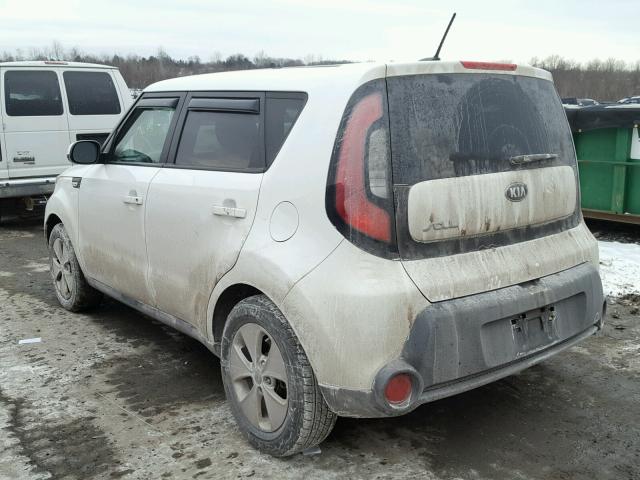 KNDJN2A25E7064664 - 2014 KIA SOUL WHITE photo 3