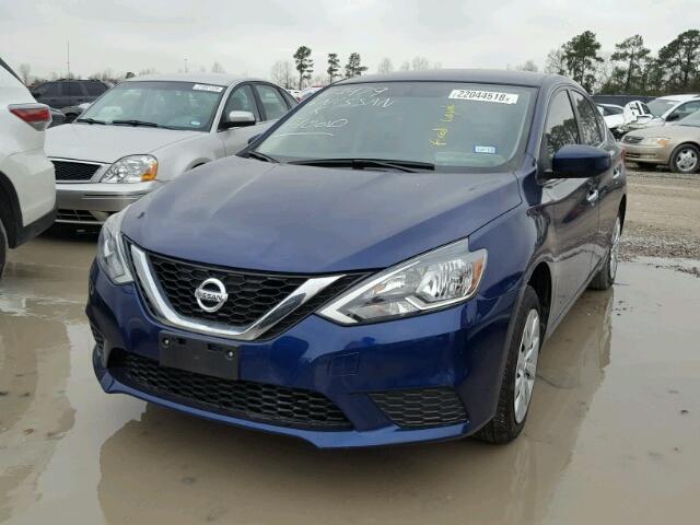 3N1AB7AP9GL680001 - 2016 NISSAN SENTRA S BLUE photo 2