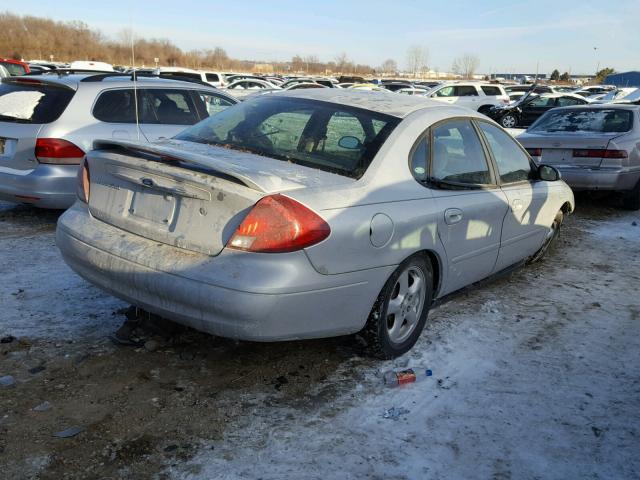 1FAFP53U62G123061 - 2002 FORD TAURUS SE SILVER photo 4