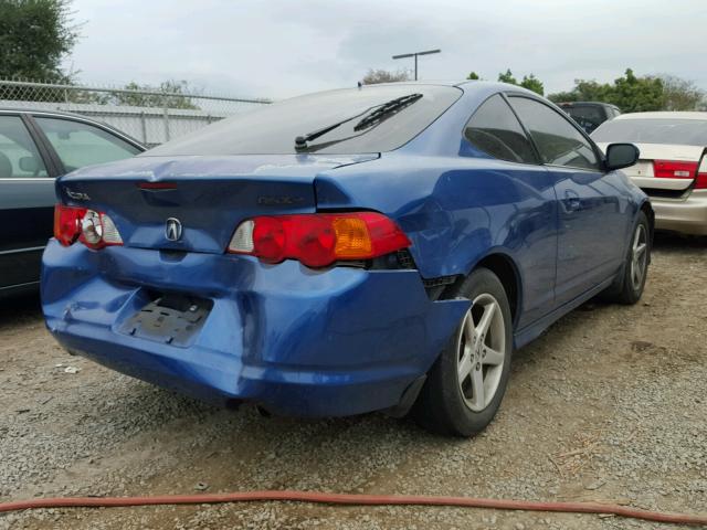 JH4DC530X4S006303 - 2004 ACURA RSX TYPE-S BLUE photo 4