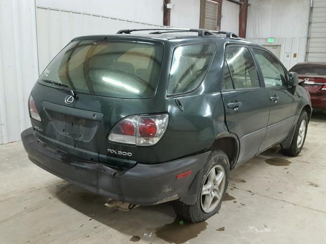 JTJGF10U010084454 - 2001 LEXUS RX 300 GREEN photo 4