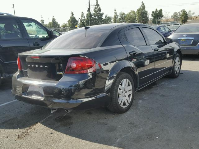 1C3CDZAG4CN251729 - 2012 DODGE AVENGER SE BLACK photo 4