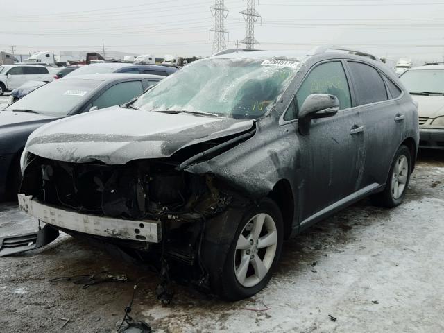 2T2BK1BA5CC151727 - 2012 LEXUS RX 350 BLACK photo 2