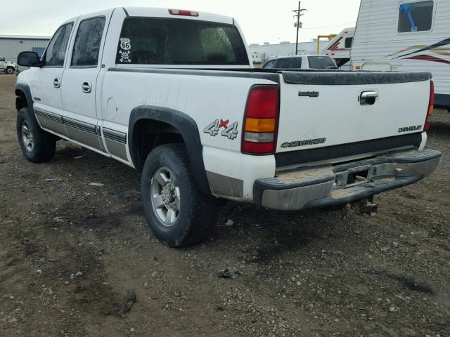 1GCHK23U12F111115 - 2002 CHEVROLET SILVERADO WHITE photo 3