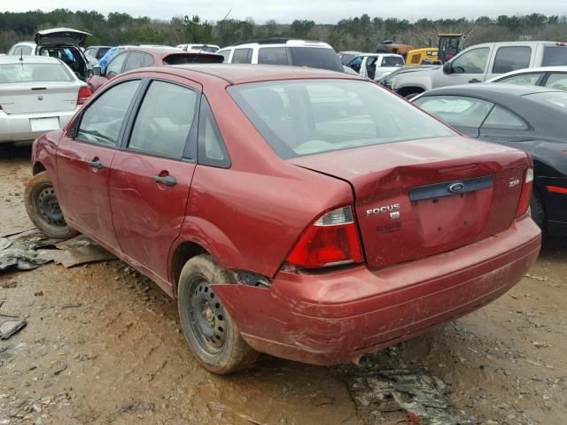 1FAFP34N05W196349 - 2005 FORD FOCUS ZX4 RED photo 3