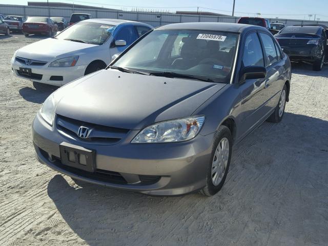 2HGES16545H503964 - 2005 HONDA CIVIC LX GRAY photo 2