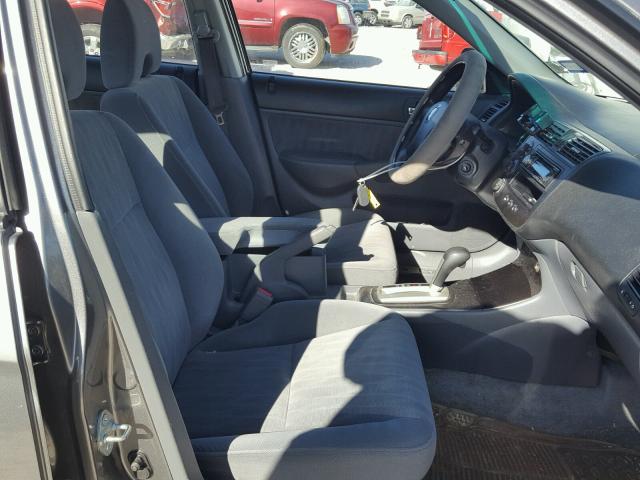 2HGES16545H503964 - 2005 HONDA CIVIC LX GRAY photo 5