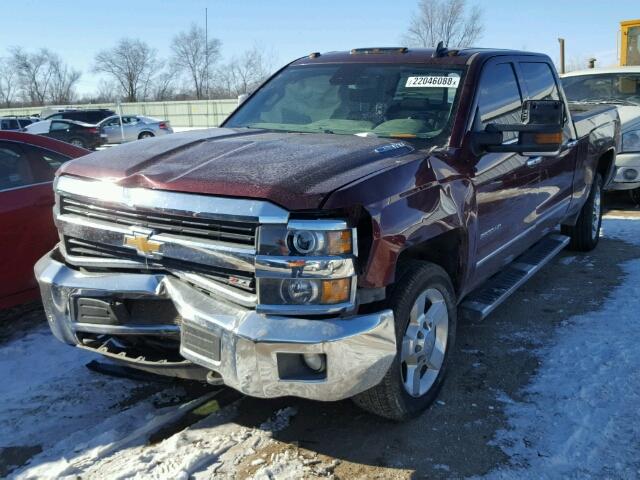 1GC1KWE84GF286197 - 2016 CHEVROLET SILVERADO RED photo 2