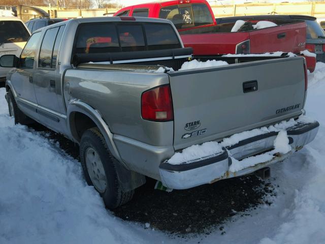 1GCDT13W22K149550 - 2002 CHEVROLET S TRUCK S1 BEIGE photo 3