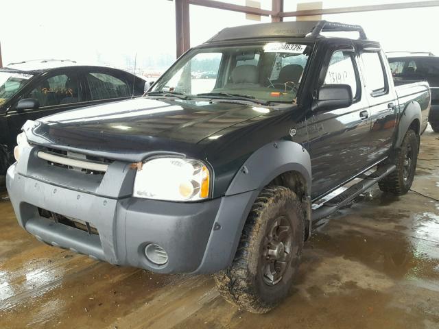 1N6ED27Y21C373443 - 2001 NISSAN FRONTIER C GREEN photo 2