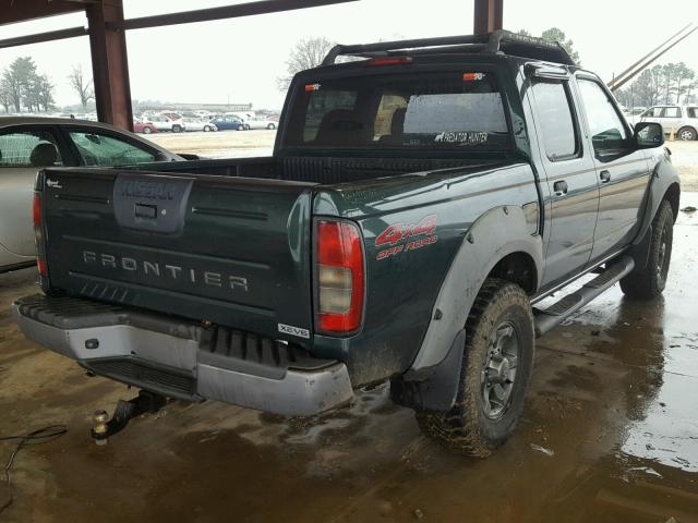 1N6ED27Y21C373443 - 2001 NISSAN FRONTIER C GREEN photo 4